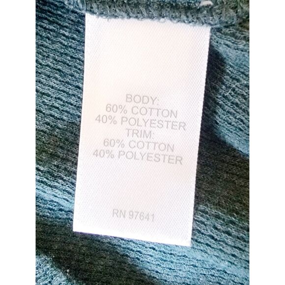 J. Jill PL Women’s Green Sweater Sweatshirt Buttons On Sleeves  Cotton‎ Blnd LS - Picture 7 of 7